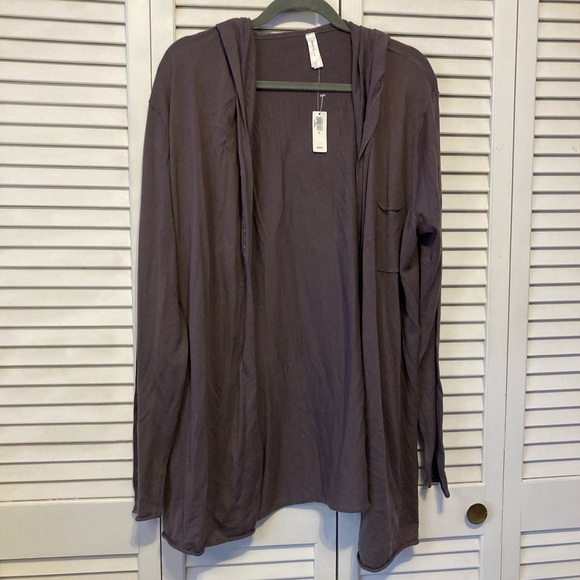 GAP Sweaters - NWT GapBody Purple Open Hooded Sweater Size Extra Large